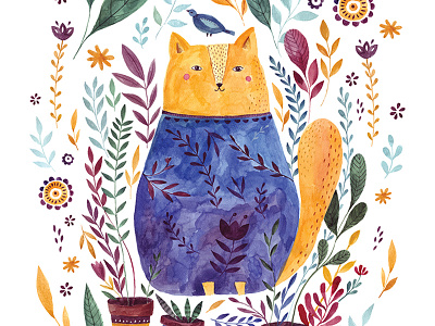 Watercolor Cat