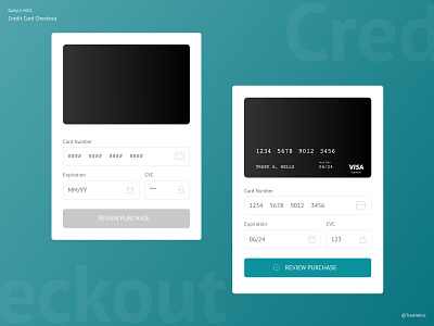 Daily UI Challenge 2 – Credit Card Checkout design ui web