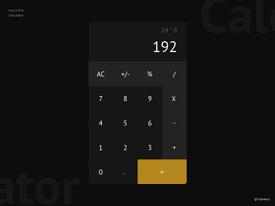 Daily UI Challenge 4 – Calculator design ui web