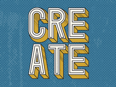 Create color create creative design graphic design graphics halftone hand lettering illustration lettering letters logo photoshop texture type typography vector worn