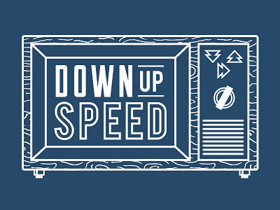 Down Up Speed Shirt Design arrows band band logo design grain graphic design illustration lettering logo retro shirt design texture tshirt tv type typography vintage wood wood grain