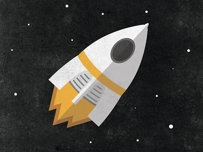 Space Ship! design digital art fire fun graphic design illustrate illustration illustrations illustrator outer space rocket rocket ship space space ship texture vector