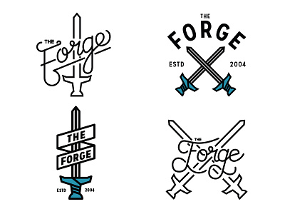 The Forge branding forge hand lettering lettering logo logo design sword typography