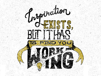 Inspiration Exists... banner hand lettering inspiration lettering quote script typography