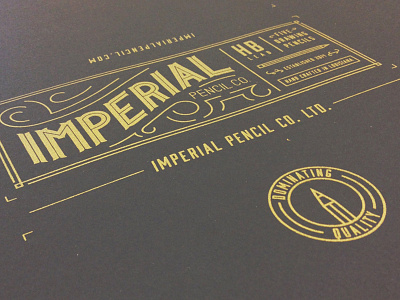 Imperial Pencil Co. packaging hand lettering hand printed imperial lettering package package design packaging pencil pencils screen printing