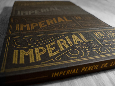 Imperial Pencil Packages design flourish graphic graphic design hand lettering imperial lettering package packaging pencil