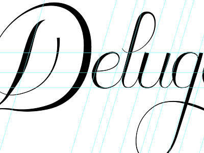 Deluge calligraphy curves deluge digital hand lettering lettering type typography vector