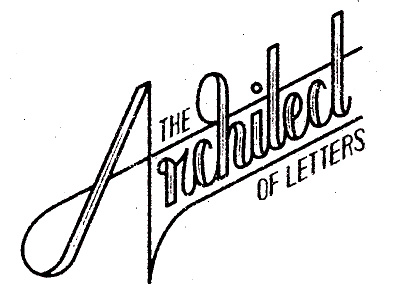 The Architect of Letters - vector architect architecture design graphic design hand lettering lettering letters type typography