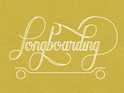 Longboarding art design graphic design hand lettering illustration lettering ligature script