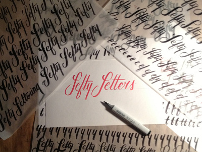 Lefty Letters brush lettering brush pen copic hand lettering lefty lettering typography