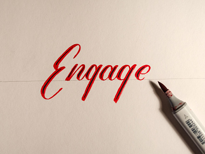 Engage blog brush lettering copic engage hand lettering lettering script social media typography
