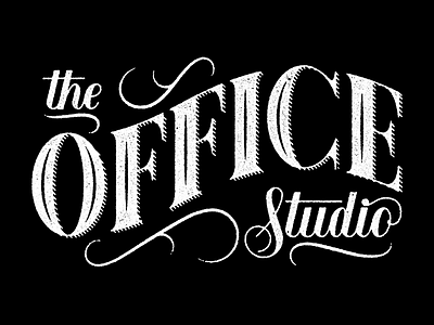 The Office Studio custom type custom type logo design flourish hand lettering lettering logo script serif texture type typography