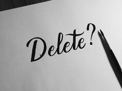 Delete blog lettering typography