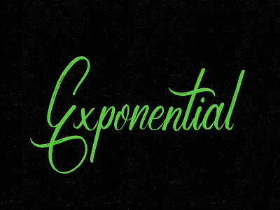 Exponential brush lettering calligraphy exponential lettering