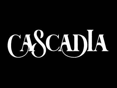 Cascadia custom type hand lettering lettering logotype typography wordmark