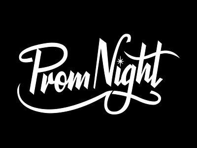 Prom Night Vector custom type hand lettering lettering logotype