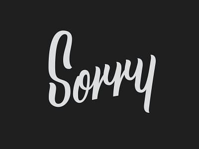 Sorry hand lettering lettering type typography vector