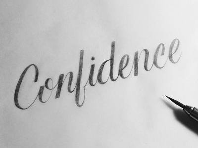 Confidence confidence hand lettering lettering typography