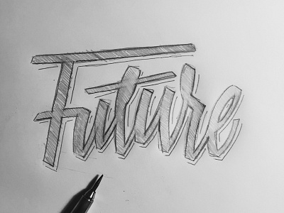 Future design hand lettering lettering script typography