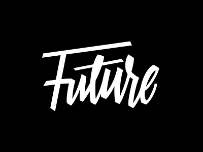 Future hand lettering lettering script type typography vector
