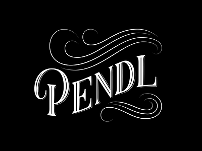 Pendl whiskey design flourish hand lettering label lettering packaging type