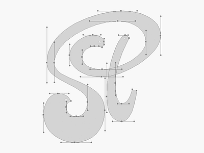 St - ligatures design lettering ligature script typography vector