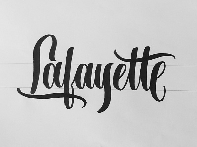 Lafayette hand lettering script