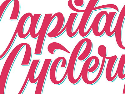 Capital Cyclery branding lettering logo script type typography