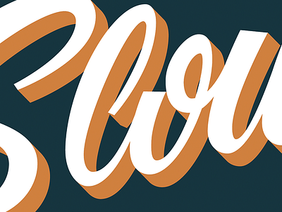 Slow design hand illustration lettering script thrice typography