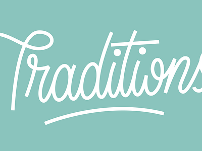 Traditions digital hand lettering script