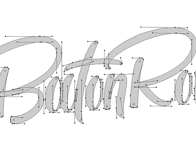 Baton Rouge baton rouge bezier illustrator lettering process script vector