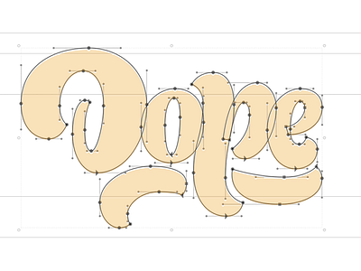 Dope design dope glyphs hand lettering process vector