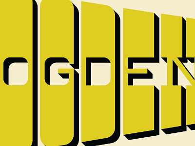 Ogden design lettering pennant