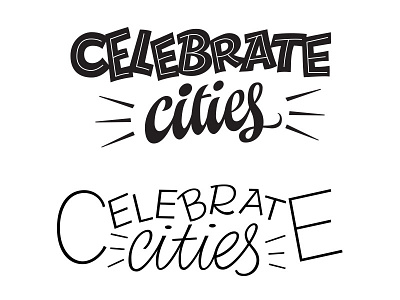 Celebrate cities lettering vector