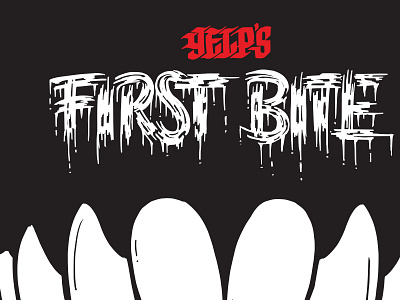 WIP - First Bite design graphic illustration lettering poster