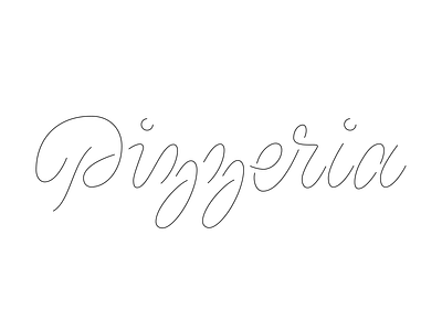 Pizzeria lettering pizza script