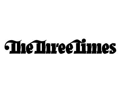 The Three Times lettering masthead newspaper type