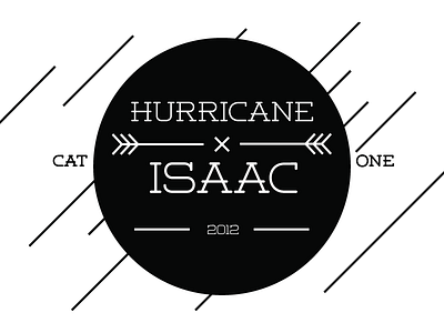 Hurricane Isaac design first shot graphic design illustration lettering typography