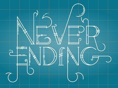 Never Ending Type design geometry graphic design grid hand lettering letter lettering letters texture type typography