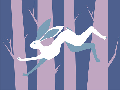 The Hare | Vector art action adobe illustrator animal art forest free graphic design hare illustration jump move vector wild