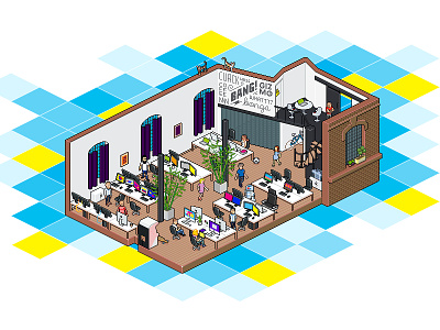 Pixel Office 👾 agency art colours creative digital eboy indicius loft office open space people pixel