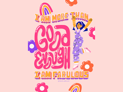 Good Enough art cute design digital art digital illustration hand lettering illustration lettering procreate