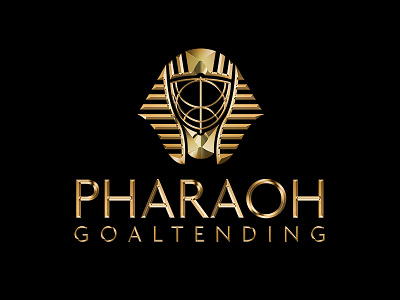 Pharaoh Goaltending brand identity branding egyptian goalie gold hockey hockey mask logo mask nhl pharaoh sports