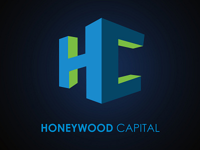 Honeywood Capital Logo 3d architecture blue capital chad green honeywood initials investment logo pinckney real estate