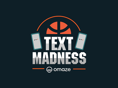 Text Madness - Alternate Logo basketball brand branding design graphic design icon identity illustrator logo logos march madness omaze pinckney text texting