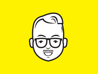 Self-Portrait chad draw glasses handsome illustration illustrator mustache nerd pinckney selfie vector