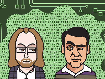 Gilfoyle and Dinesh - Silicon Valley apple bay area caricature character dinesh gilfoyle hbo illustration silicon valley tech television tv