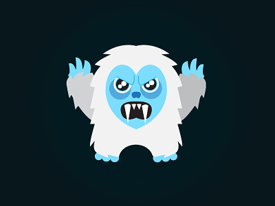 Cranky Yeti abominable snowman bigfoot cartoon character cold cranky monster snow winter yeti