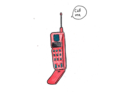 90s 90s art illustration phone