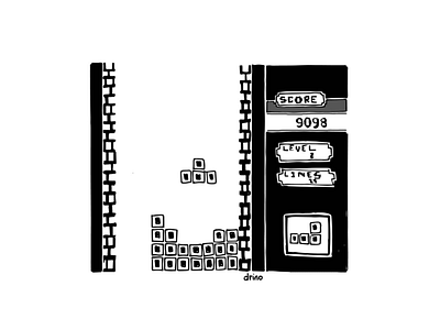 tetris illustration game 90s